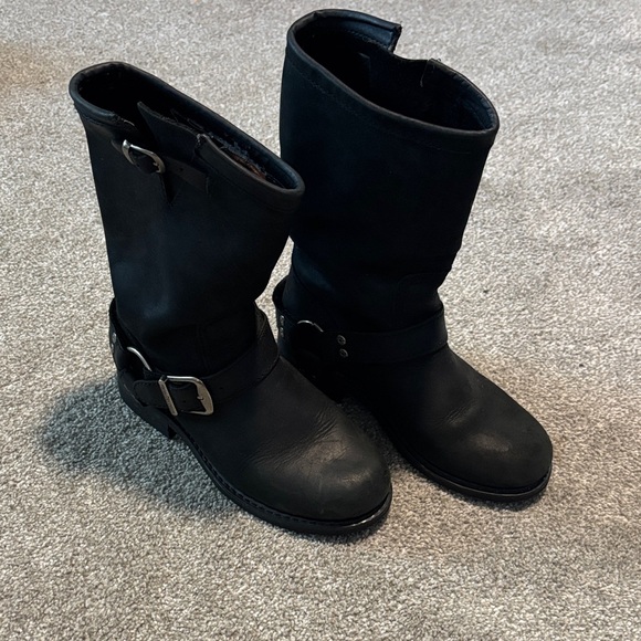 Harley-Davidson Black Moto Boots with Buckles - Picture 1 of 5